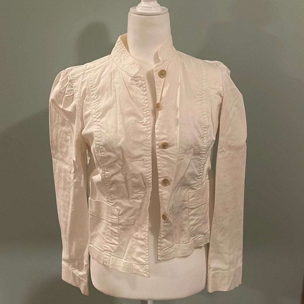 Gently used white button up Gap Jacket